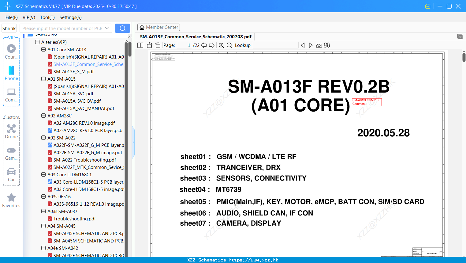 Samsung SM-A013F_Common_Service_Schematic_200708